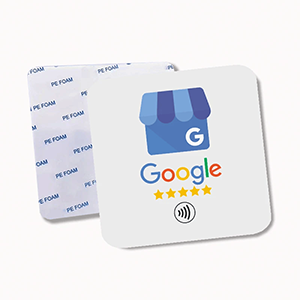 Plaque autocollante NFC Google Avis 10 x 10 cm