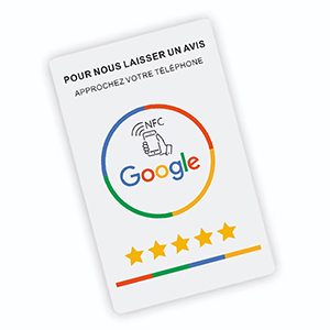 Carte NFC Google Avis 8,5 x 5,4 cm