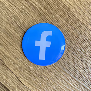 Etiquette ronde NFC Facebook 3 x 3 cm