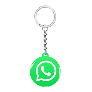 Porte-cles rond NFC WhatsApp 3 x 3 cm