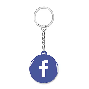 Porte-cles rond NFC Facebook 3 x 3 cm