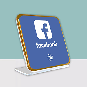 Présentoir de Table Premium NFC Facebook 10 x 10 cm
